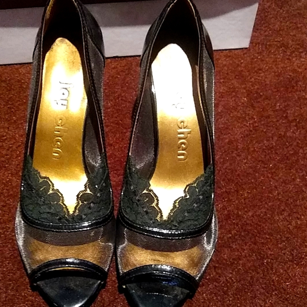 Joy Chen Black Patten and Lace